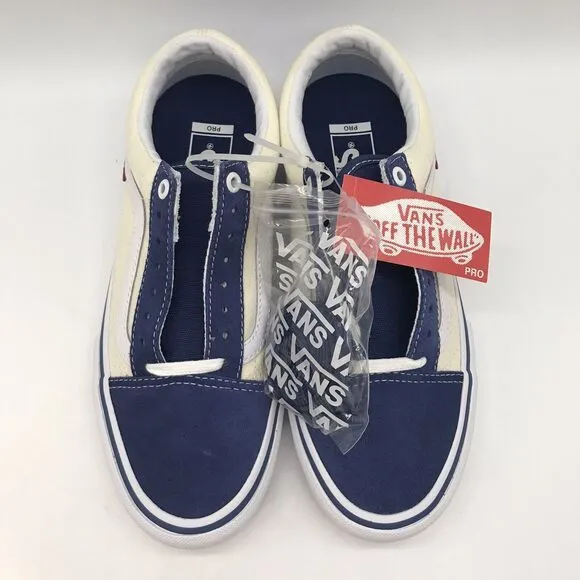 NEW Vans Old Skool Pro Sty Navy/Classic White Men's 7M Skateboarding Casual Shoe