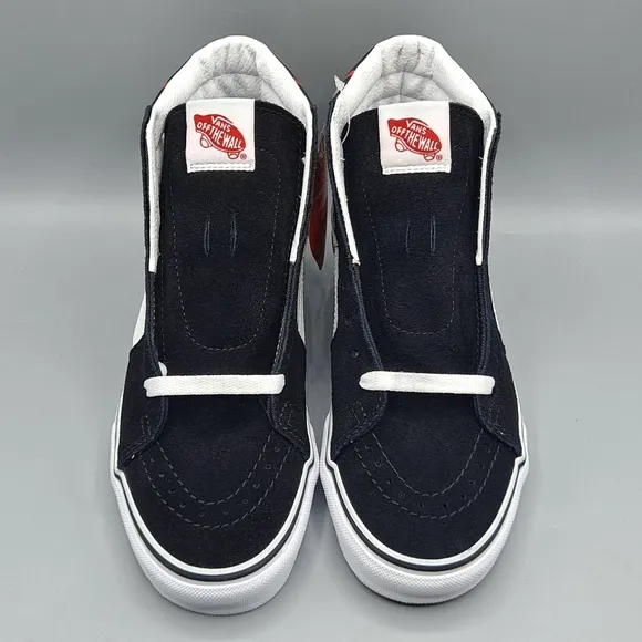 New Vans Sk8-Hi Top Santa Claus Flame Black Suede Christmas Shoes Men's Size 6