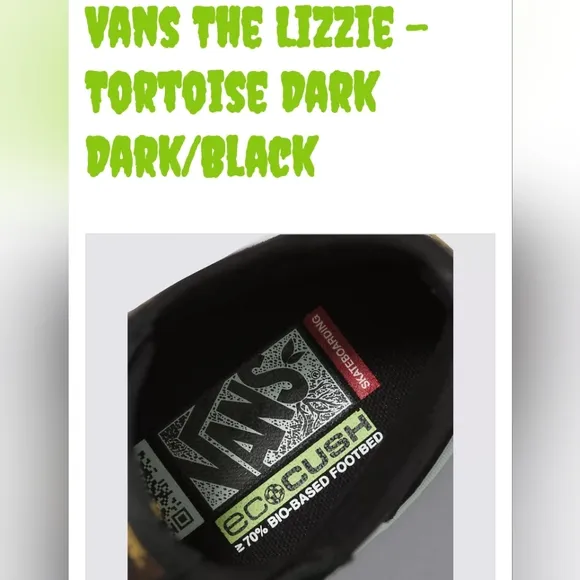 NEW VANS The Lizzie Sneaker Tortoise Shell Unisex MEN 11 WOMEN 12.5 Brown Black