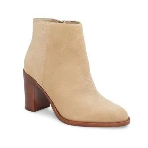 NEW Vince Camuto Paitrilla Tan Suede Snake Skin Print Zip Up Bootie Ankle Boots
