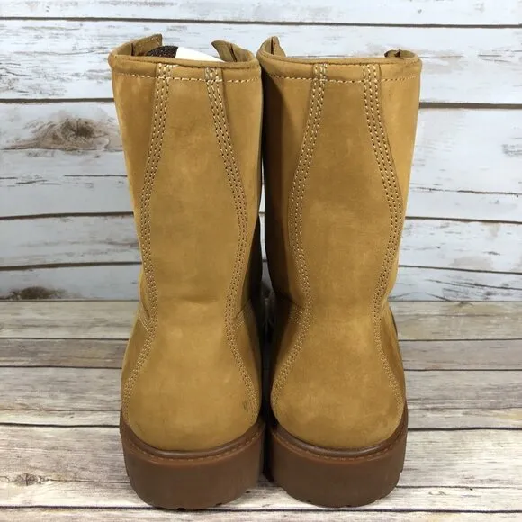 NEW Vintage Cedars USA Leather Combat Wheat Boots Mens Size 12 Lace UP 8 Eye