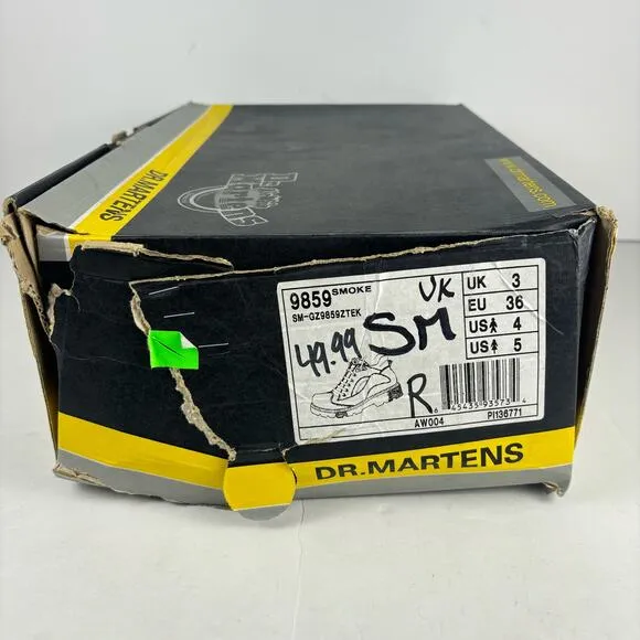 new vintage dr martens womens smoke chunky boots grunge streetwear womens size 5