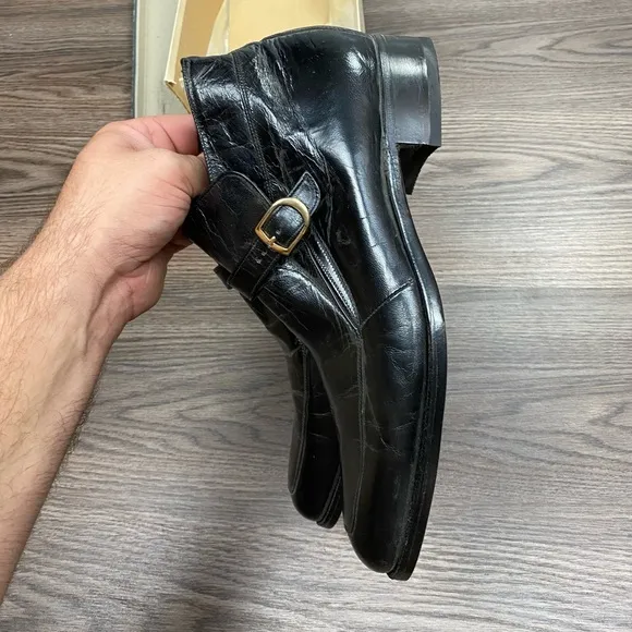 NEW Vintage Florsheim Imperial Black Beatle Ankle Boots 8.5