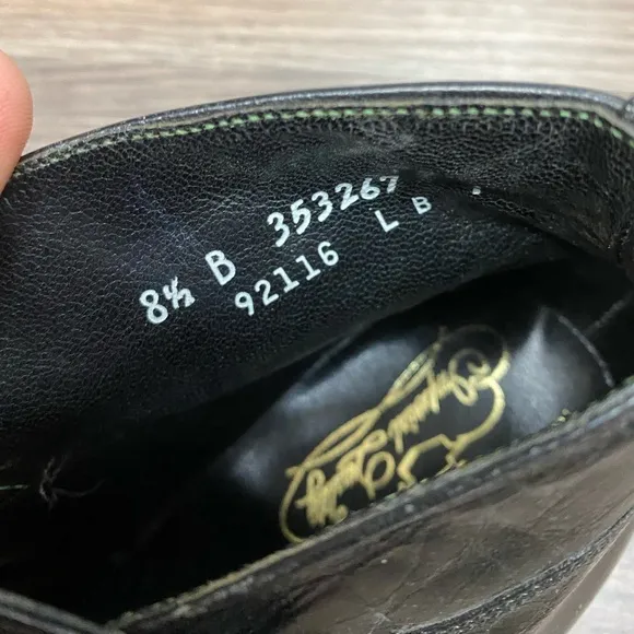 NEW Vintage Florsheim Imperial Black Beatle Ankle Boots 8.5