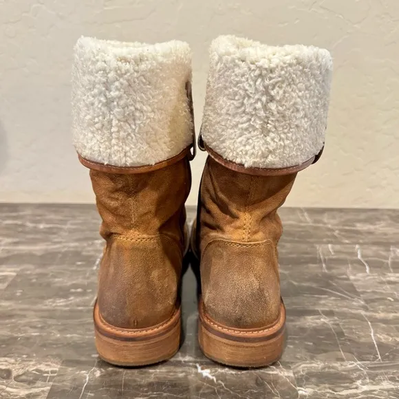 NEW Vintage Foundry Co. Trina Leather Fold Over Boots