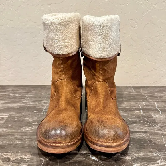 NEW Vintage Foundry Co. Trina Leather Fold Over Boots