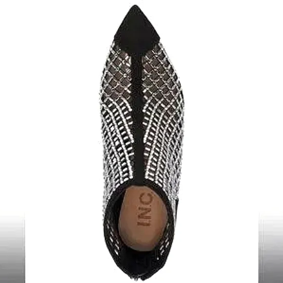 New w/Box Inc International Concepts Senalda Caged Bling Zip-Up Dress Booties