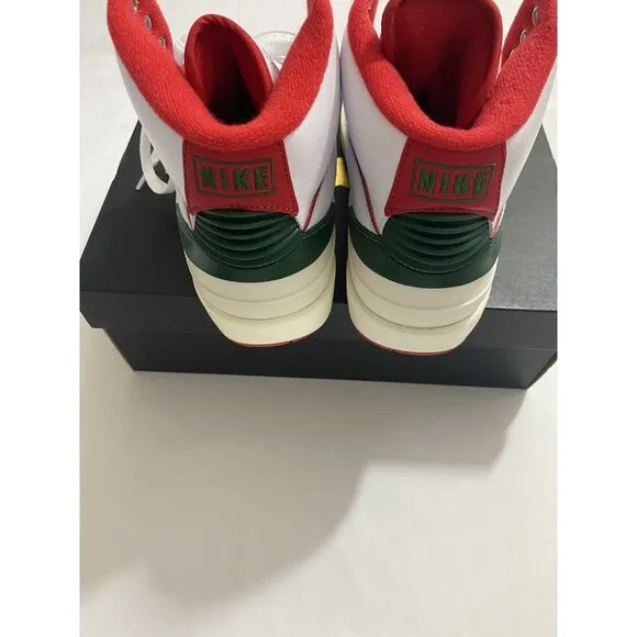 New Youth Size 6.5Y White Fire Red Air Jordan 2 Retro (GS) Basketball Shoes