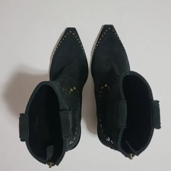 NEW Zadig &amp; Voltaire Western Boots Womens 9 Suede Boho Cowgirl Country Designer
