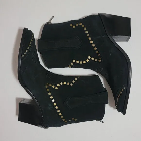 NEW Zadig &amp; Voltaire Western Boots Womens 9 Suede Boho Cowgirl Country Designer