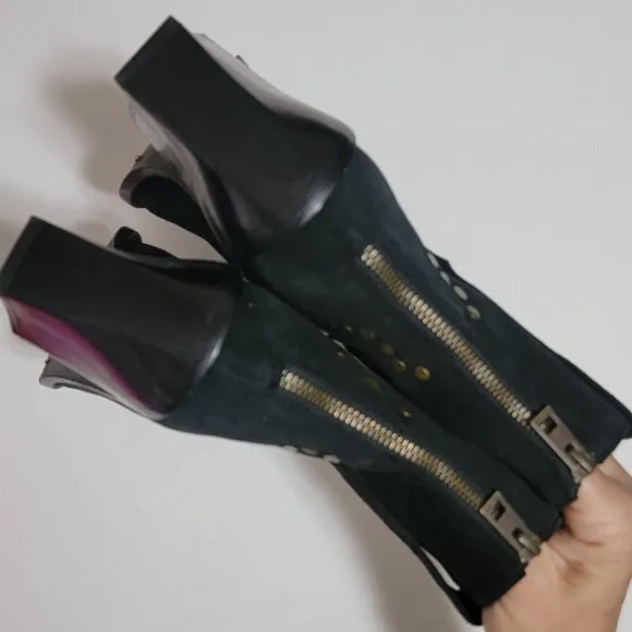 NEW Zadig &amp; Voltaire Western Boots Womens 9 Suede Boho Cowgirl Country Designer