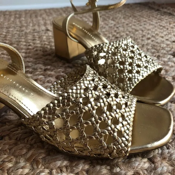 New: Zara Braided Chunky Heel Sandal al a Rouje Paris. Size 40