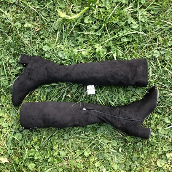 New Zara Suede Over the Knee Boots