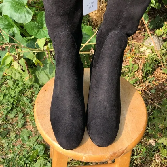New Zara Suede Over the Knee Boots
