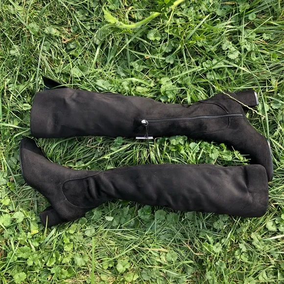 New Zara Suede Over the Knee Boots