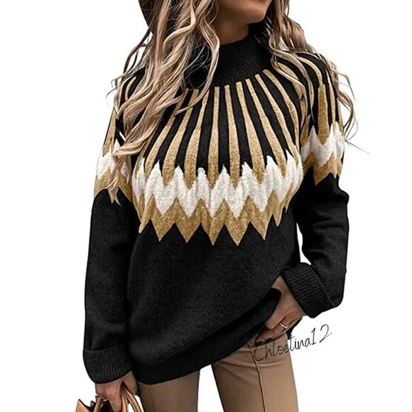 NEW Patterned Warm Pullover Sweater