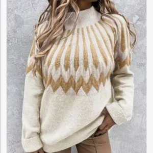 NEW Patterned Warm Pullover Sweater