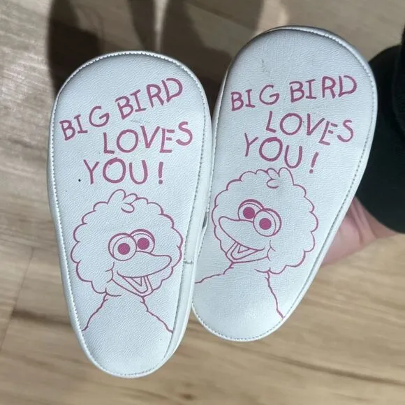 NEW Sesame Street Big Bird Crib Shoes Infant 2 Deadstock 90’s