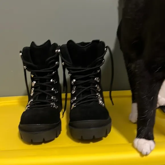NIB $195 Jeffrey Campbell | Golan | Heeled Boots | Oiled Suede in Black