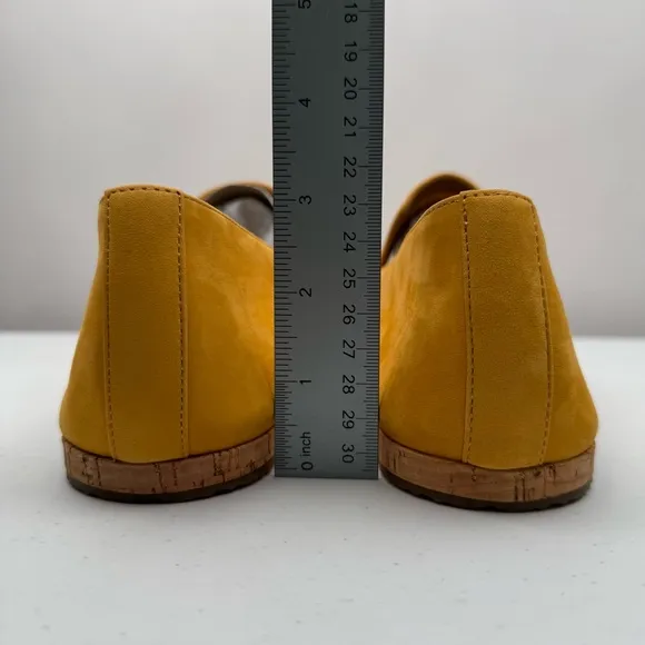 NIB Aerosoles Sz 10.W Women's Hempstead Loafer Flat Leather Dark Yellow Nubuck