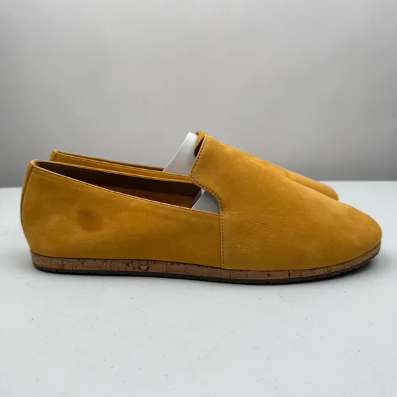 NIB Aerosoles Sz 10.W Women's Hempstead Loafer Flat Leather Dark Yellow Nubuck