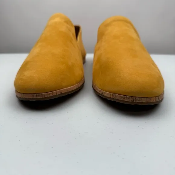 NIB Aerosoles Sz 10.W Women's Hempstead Loafer Flat Leather Dark Yellow Nubuck
