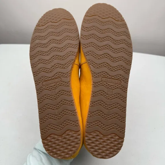 NIB Aerosoles Sz 10.W Women's Hempstead Loafer Flat Leather Dark Yellow Nubuck