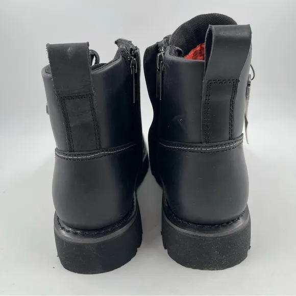 NIB! Harley Davidson Men’s Hannon Black Leather Zipper Motorcycle Boot- Size 8.5