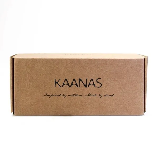 NIB KAANAS Miciela Sandals Beige 5 Strappy Knotted Leather Slide