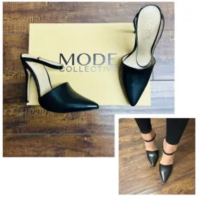 NIB: MODE COLLECTIVE Knox Pump Pointed Toe Heels in Black, Size 36 (EU)