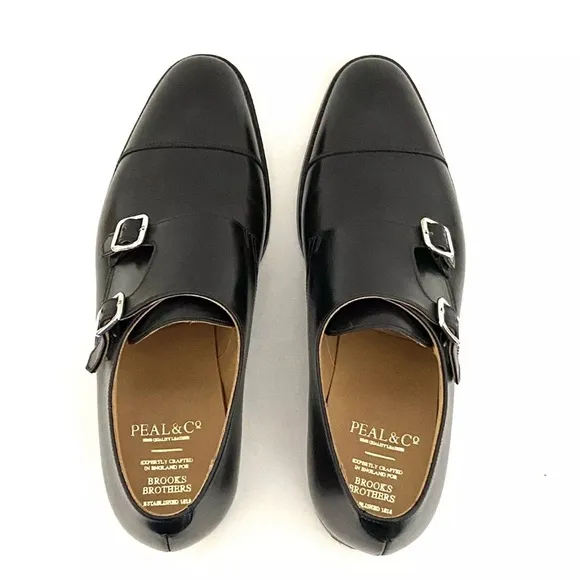 NIB Peal &amp; Co 8.5 D Mono Strap Dress Shoes Mens Leather Brooks Bros