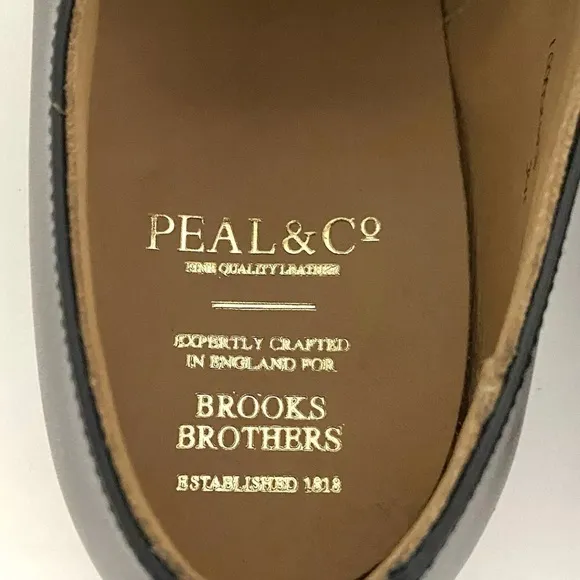 NIB Peal &amp; Co 8.5 D Mono Strap Dress Shoes Mens Leather Brooks Bros