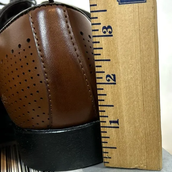 NIB Unlisted Men’s Cognac Brown Lace Up Oxford Dress Shoes / Sz 11