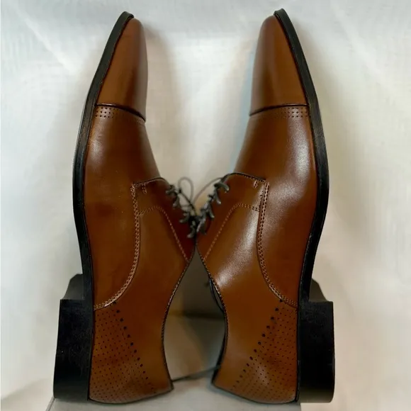 NIB Unlisted Men’s Cognac Brown Lace Up Oxford Dress Shoes / Sz 11