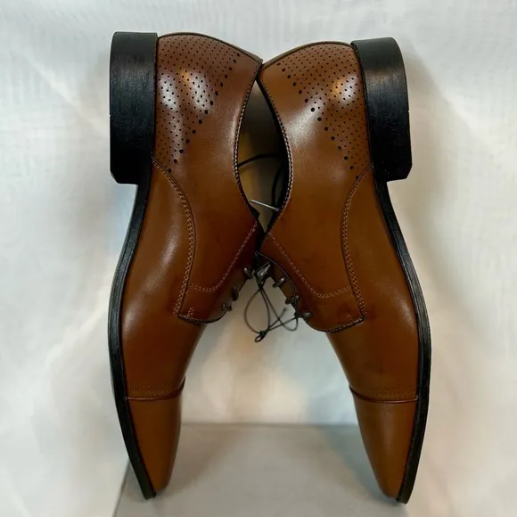 NIB Unlisted Men’s Cognac Brown Lace Up Oxford Dress Shoes / Sz 11