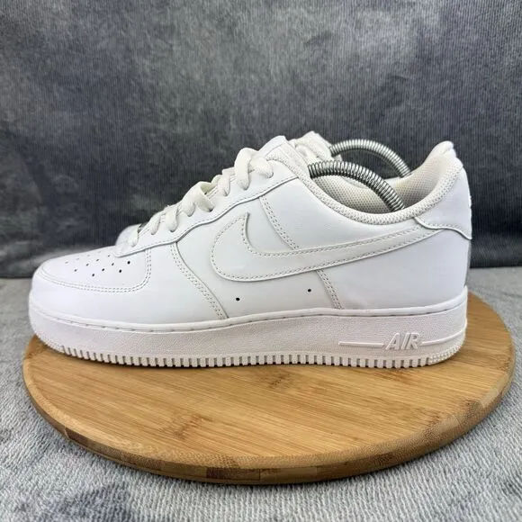 Nike Air Force 1 07 Shoe Mens Size 10 Triple White Basketball Street Sneakers