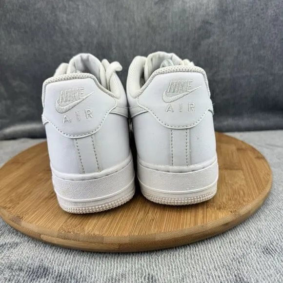 Nike Air Force 1 07 Shoe Mens Size 10 Triple White Basketball Street Sneakers