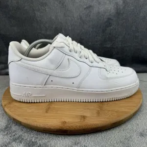 Nike Air Force 1 07 Shoe Mens Size 10 Triple White Basketball Street Sneakers