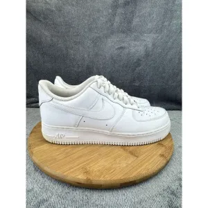 Nike Air Force 1 07 Shoes Men Size 10 Triple White Basketball Street Sneakers