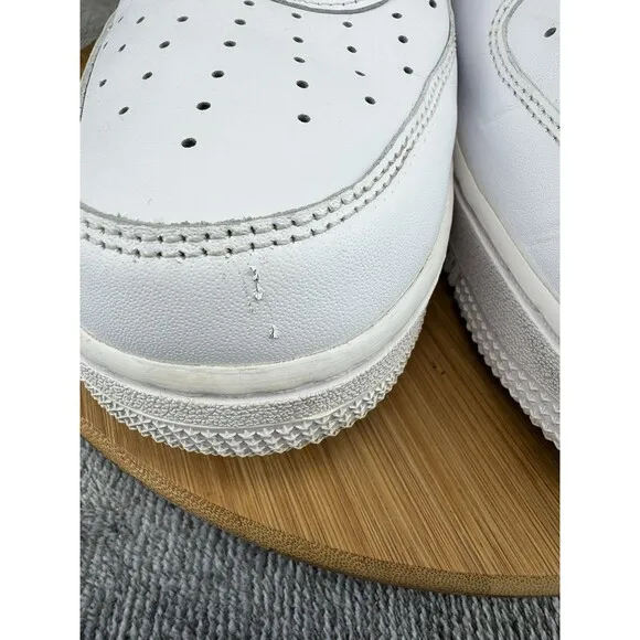 Nike Air Force 1 07 Shoes Men Size 10 Triple White Basketball Street Sneakers