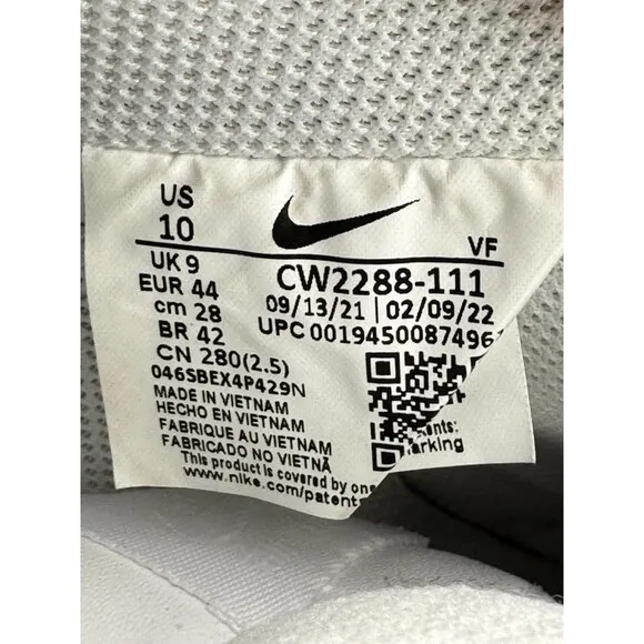 Nike Air Force 1 07 Shoes Mens Size 10 Triple White Basketball Street Sneaker