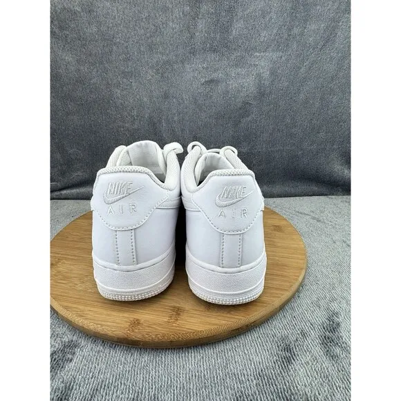 Nike Air Force 1 07 Shoes Mens Size 10 Triple White Basketball Street Sneakers