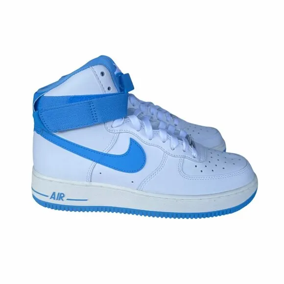 ⭐Nike Air Force 1 High OG QS 8.5 Women's Shoes White University Blue DX3805-100