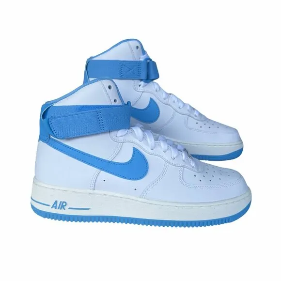 ⭐Nike Air Force 1 High OG QS 8.5 Women's Shoes White University Blue DX3805-100