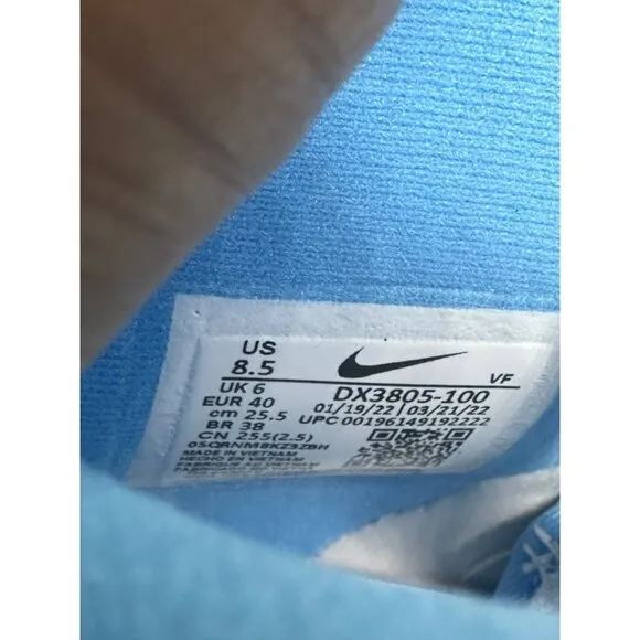 ⭐Nike Air Force 1 High OG QS 8.5 Women's Shoes White University Blue DX3805-100