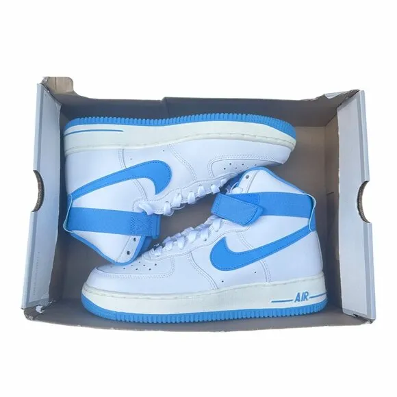 ⭐Nike Air Force 1 High OG QS 8.5 Women's Shoes White University Blue DX3805-100