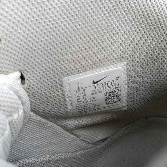 Nike Air Force 1 Men Hi Triple White Sneakers
