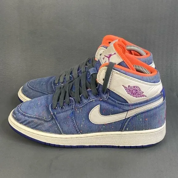 Nike Air Jordan 1 Retro High GS 'Deep Royal' sneaker shoes size 5.5Y