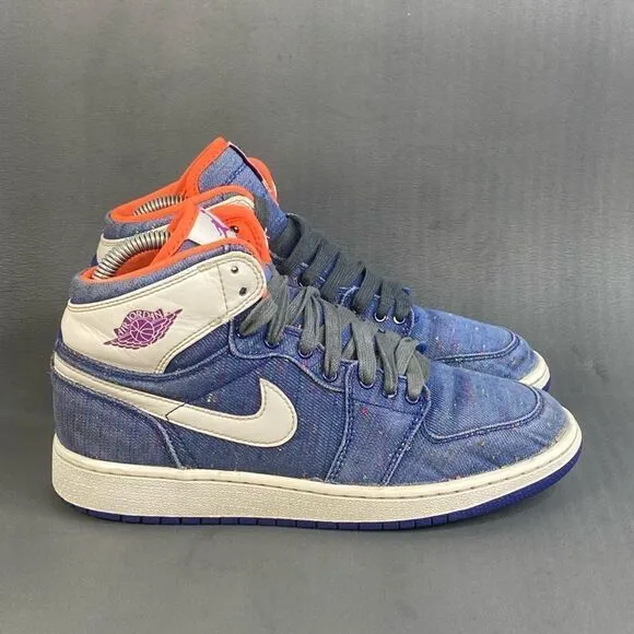 Nike Air Jordan 1 Retro High GS 'Deep Royal' sneaker shoes size 5.5Y