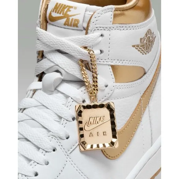 Nike Air Jordan 1 Retro High OG Womens 11.5 /Mens 10 Shoes White Gold FD2596-107